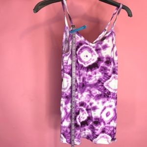Purple tie dye tank top